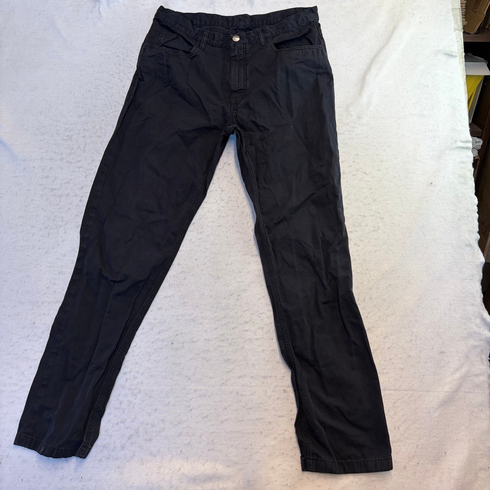 Loro Piana Pants Mens 35 Black Straight Leg Luxury Cotton Casual